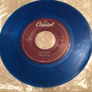 Beatles blue transparent 45 vintage